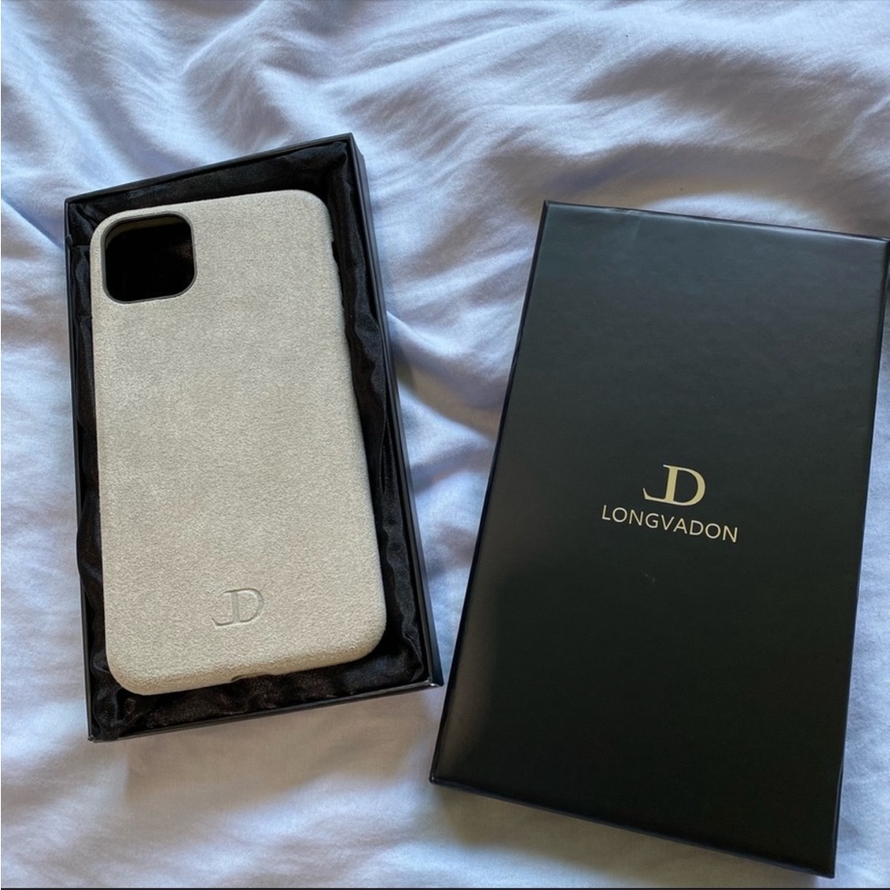 Longvadon Genuine Italian Alcantara iPhone 11 Pro Max Cell Phone Case
